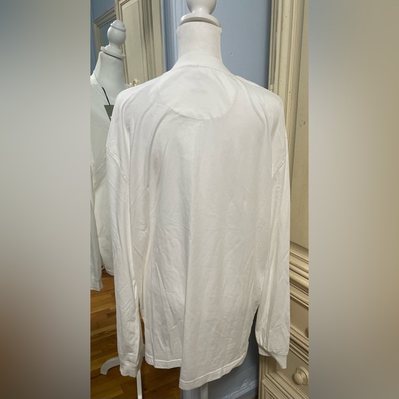 New Goodfellow & Co Men's Long Sleeve Textured Henley Shirt. White Size Large - Picture 2 of 4